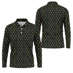 Naughty Position Stick Figure Couple Mardi Gras Black Golf Shirt, Polo Shirts For Men, Golf Shirts For Men SH818