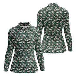 Naughty Snowman Green Golf Shirt, Christmas Golf Shirt, Fun Women's Golf Shirts, Ladies Golf Polos SH818