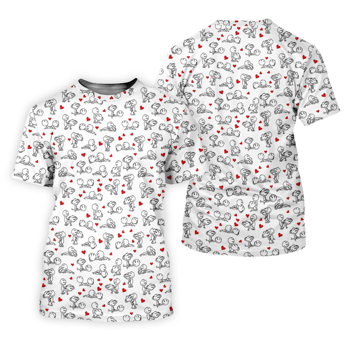 Naughty Position Stick Figure Couple White Golf Shirt, Golfer Valentines Gift, Fun Women's Golf Shirts, Ladies Golf Shirts SH818