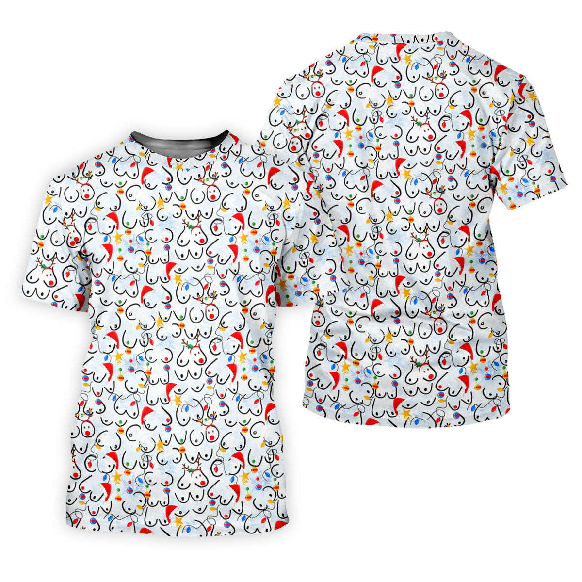 Naughty Christmas Fun Women's Golf Shirts, Christmas Golf Shirt, Ladies Golf Tops, Ladies Golf Gift Ideas SH818