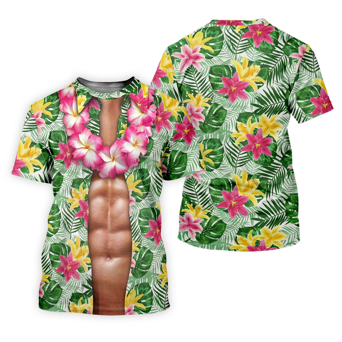 Muscle Costume Hawaiian Golf Shirt, Men's Funny Golf Shirts, Polo Shirts For Men SH818