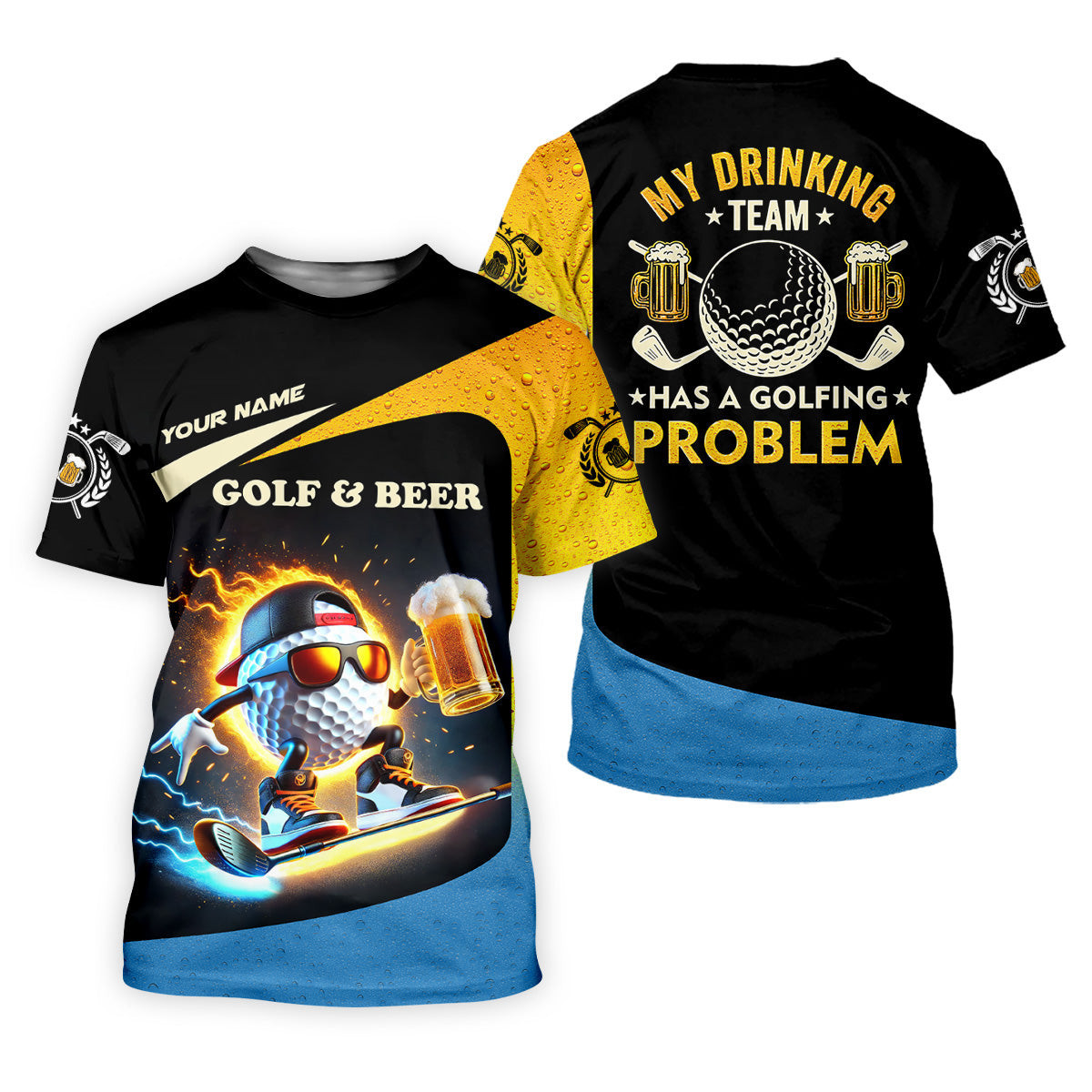 My Drinking Team Has A Golfing Problem Funny Golf Polo Shirt, Gift For Golfers, Team Golf Shirts SH818