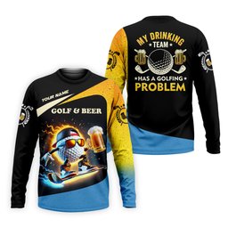 My Drinking Team Has A Golfing Problem Funny Golf Polo Shirt, Gift For Golfers, Team Golf Shirts SH818