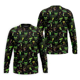 Mushroom And Skull Neon Pattern Hawaiian Golf Shirt, Men's Funny Golf Shirts SH818