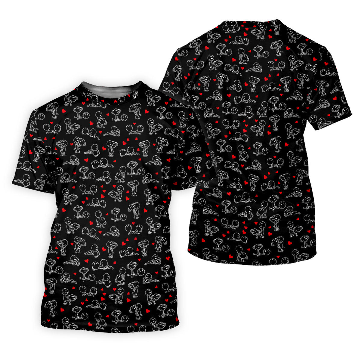 Naughty Position Stick Figure Couple Black Golf Shirt, Golfer Valentines Gift, Fun Women's Golf Shirts, Ladies Golf Shirts SH818