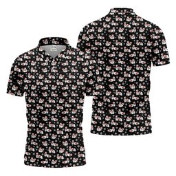 Naughty Snowman Black Golf Shirt, Christmas Golf Shirt, Fun Golf Shirts For Men, Polo Shirts For Men SH818