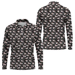 Naughty Snowman Black Golf Shirt, Christmas Golf Shirt, Fun Golf Shirts For Men, Polo Shirts For Men SH818