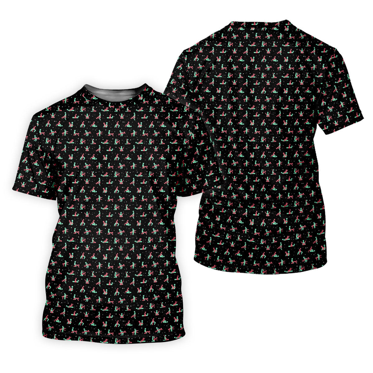 Naughty Couple Snow Pattern Christmas Golf Shirt, Fun Women's Golf Shirts, Golf Gift For Ladies, Ladies Golf Tops SH818