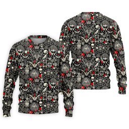 Occult Theme Sketch Style Hawaiian Golf Shirt, Men's Golf Shirt, Polo Shirts For Men SH818