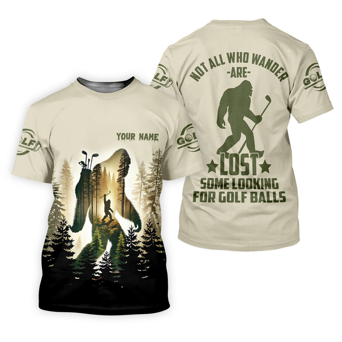 Not All Who Wander Are Lost Some Are Looking For Golf Balls Bigfoot Golf Shirt, Ladies Golf Polos SH818