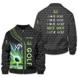 I Hate Golf Nice Shot I Love Golf, Personalized Golf Shirt, Unique Gift For Golfer, Funny Golf Polo Shirt SH818