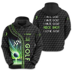 I Hate Golf Nice Shot I Love Golf, Personalized Golf Shirt, Unique Gift For Golfer, Funny Golf Polo Shirt SH818