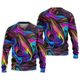 Neon Abstract Swirl Hawaiian Golf Shirt, Men's Golf Shirt, Polo Shirts For Men SH818