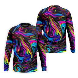Neon Abstract Swirl Hawaiian Golf Shirt, Men's Golf Shirt, Polo Shirts For Men SH818