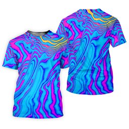Neon Psychedelic Zebra Pattern Vintage Hawaiian Golf Shirt, Men's Golf Shirt, Polo Shirts For Men SH818
