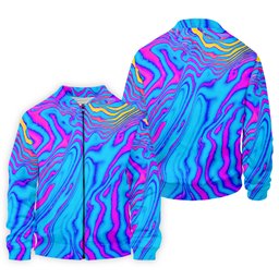Neon Psychedelic Zebra Pattern Vintage Hawaiian Golf Shirt, Men's Golf Shirt, Polo Shirts For Men SH818