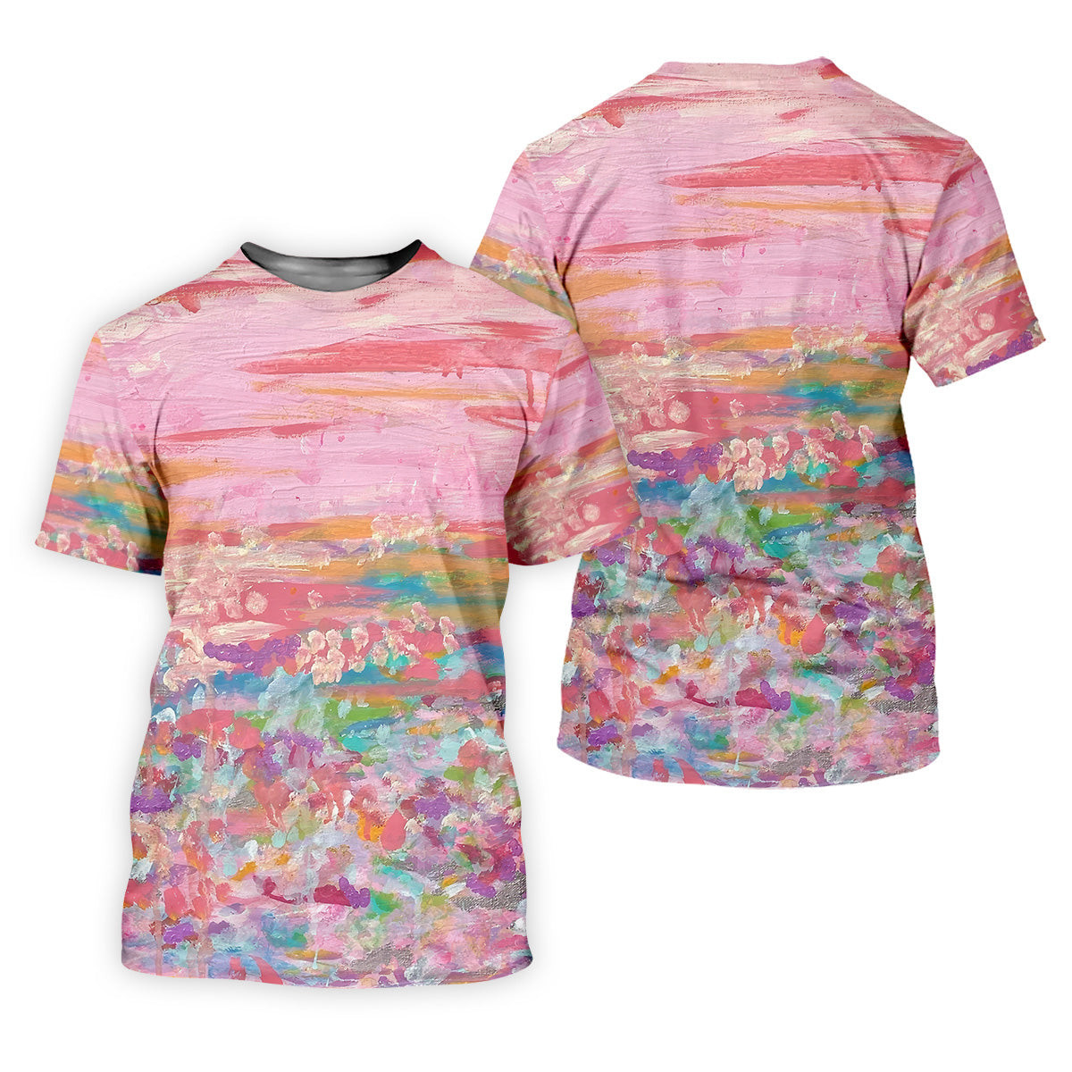 Ombre Colorful Breast Cancer Golf Shirt, Couple Golf Shirt, Matching Golf Shirt, His And Hers Golf Shirts SH818