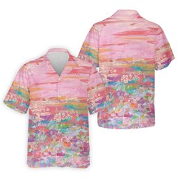 Ombre Colorful Breast Cancer Golf Shirt, Mens Pink Golf Polo, Matching Golf Shirt, Golf Gift For Men SH818