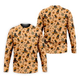 Black Cat Pumpkin Halloween Golf Shirt, Orange Golf Shirt, Mens Golf Polo Shirts, Golfing Apparel SH818
