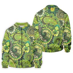 Paisley Print Green Golf Shirt, Golf Tops For Men, Polo Shirts For Men, Golf Shirts For Men SH818