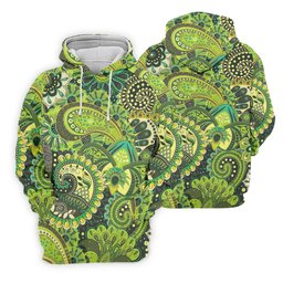 Paisley Print Green Golf Shirt, Golf Tops For Men, Polo Shirts For Men, Golf Shirts For Men SH818