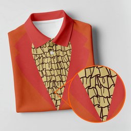 Orange Blue Tuxedo Men's Funny Golf Shirts, Father's Day Golf Shirt, Golf Gift For Dad SH818
