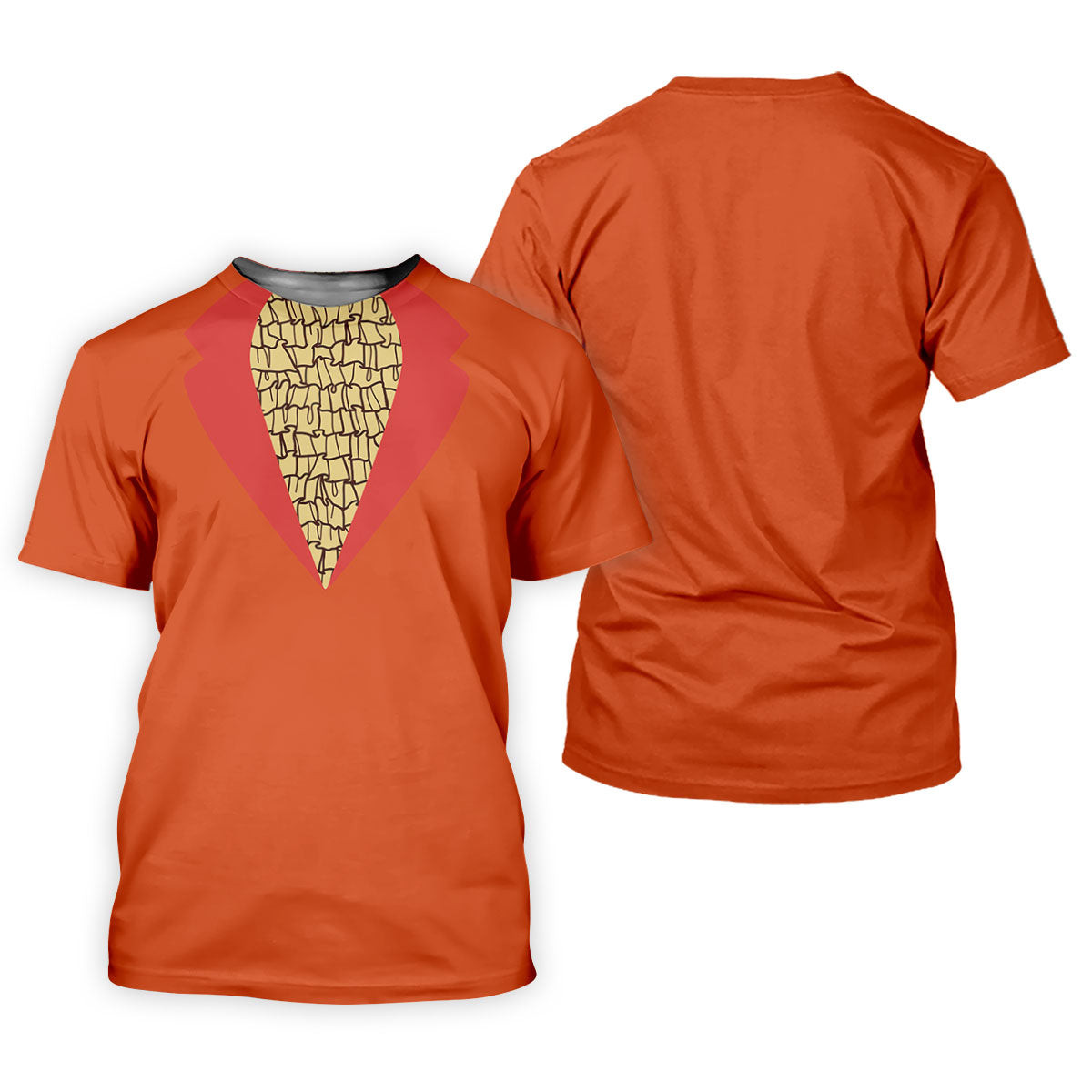 Orange Blue Tuxedo Men's Funny Golf Shirts, Father's Day Golf Shirt, Golf Gift For Dad SH818