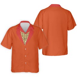 Orange Blue Tuxedo Men's Funny Golf Shirts, Father's Day Golf Shirt, Golf Gift For Dad SH818