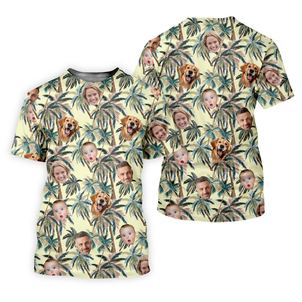 Palm Tree Pattern, Hawaiian Golf Shirts, Custom Face Shirt, Ladies Long Sleeve Golf Shirts, Ladies Golf Tops SH818
