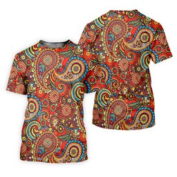 Paisley Design Golf Shirt For Women, Boho Pattern Ladies Golf Shirts, Women's Sleeveless Golf Shirts SH818