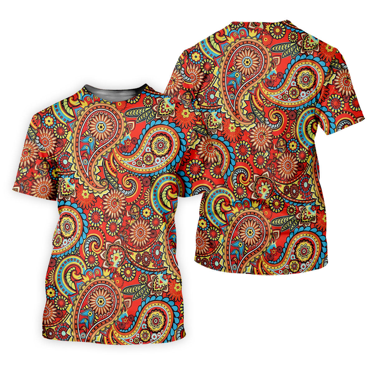 Paisley Design Golf Shirt For Women, Boho Pattern Ladies Golf Shirts, Women's Sleeveless Golf Shirts SH818