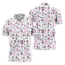 Par Then Bar Flamingo Funny Men Polo Shirt, US Patriotic Pride Men's Golf Polo Shirt, Patriotic Golf Shirt, USA Golf Shirt SH818
