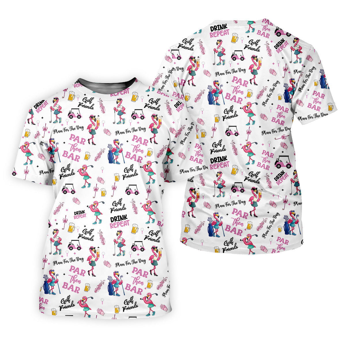 Par Then Bar Flamingo Golf Shirt, Fun Golf Shirts, Matching Golf Shirts, Couple Golf Shirt SH818