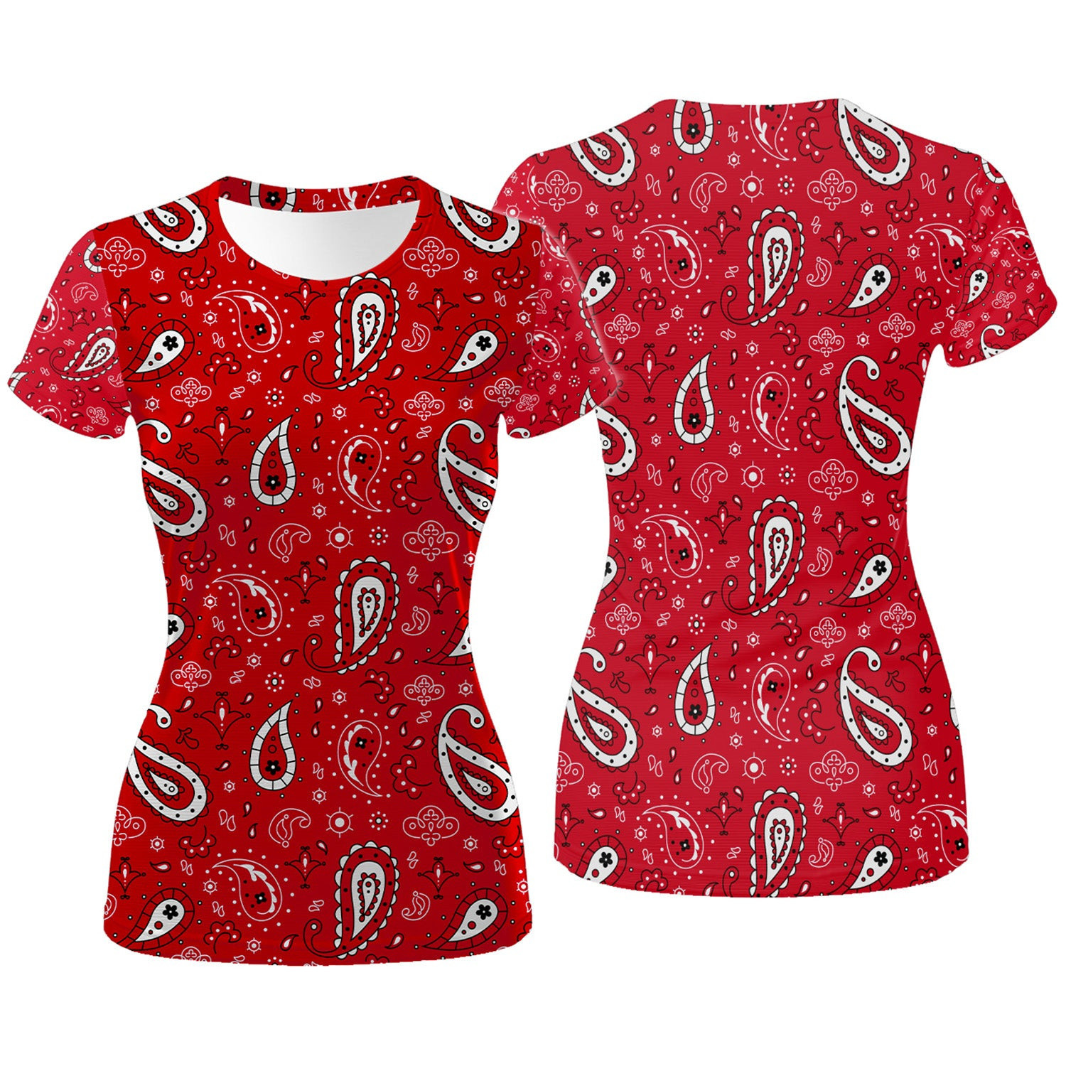 Paisley Bandana Womens Golf Polo Shirt, Custom Ladies Golf Shirt SH818