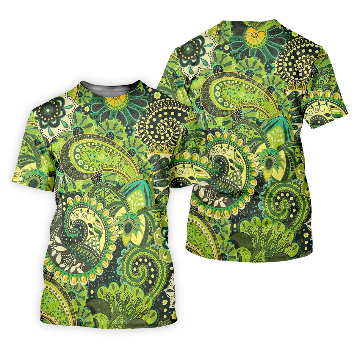 Paisley Print Green Golf Shirt, Ladies Golf Shirts, Golf Shirt For Women, Ladies Golf Polos SH818