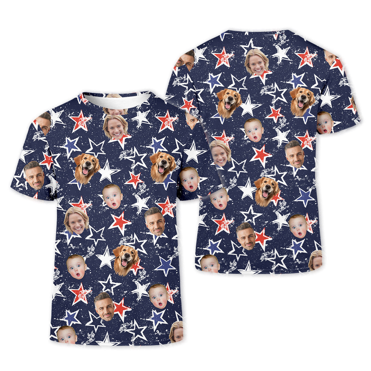 Golf Tops For Women, Family Portrait Golf Shirt, Custom Face Shirt, Personalized Dog Shirts, Patriotic Golf Polos, Long Sleeve Golf Shirts SH818