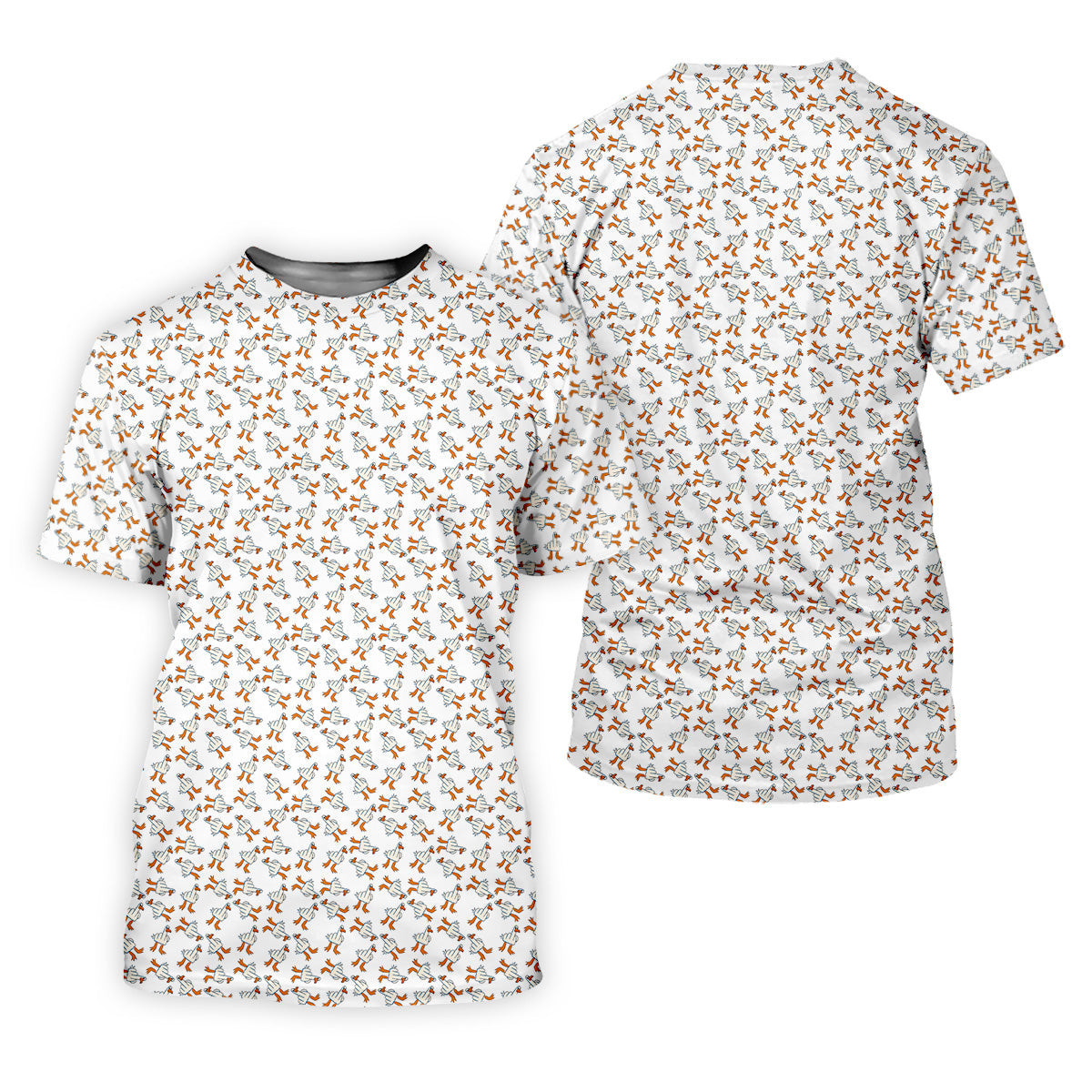 Middle Finger Duck Patterned Golf Polos, Mens Funny Golf Shirts, Mens Golf Polo Shirts, Funny Golf Shirt SH818