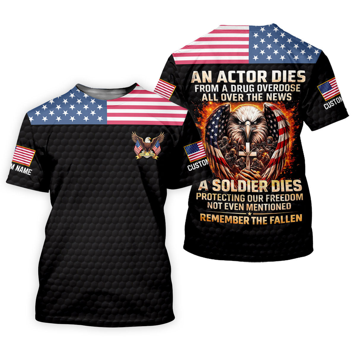 Patriotic Veteran Golf Shirt, American Flag 's Polo Shirt, Memorial Day And 4th Of July Golf Shirt For Women SH818