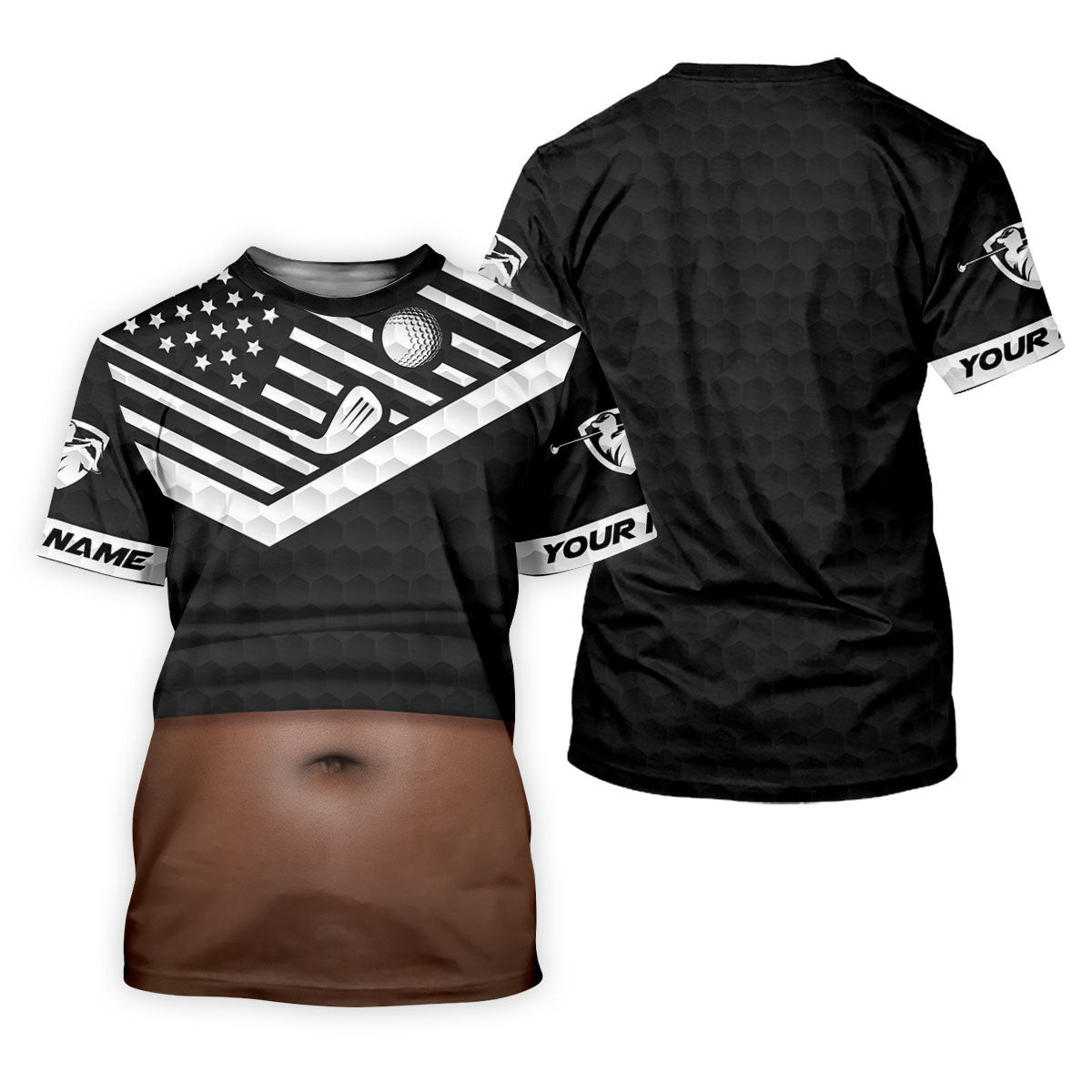 Personalized Dark Skin Beer Belly Golf Polo Shirt, Golf Shirts For Men, Mens Polo Shirts SH818