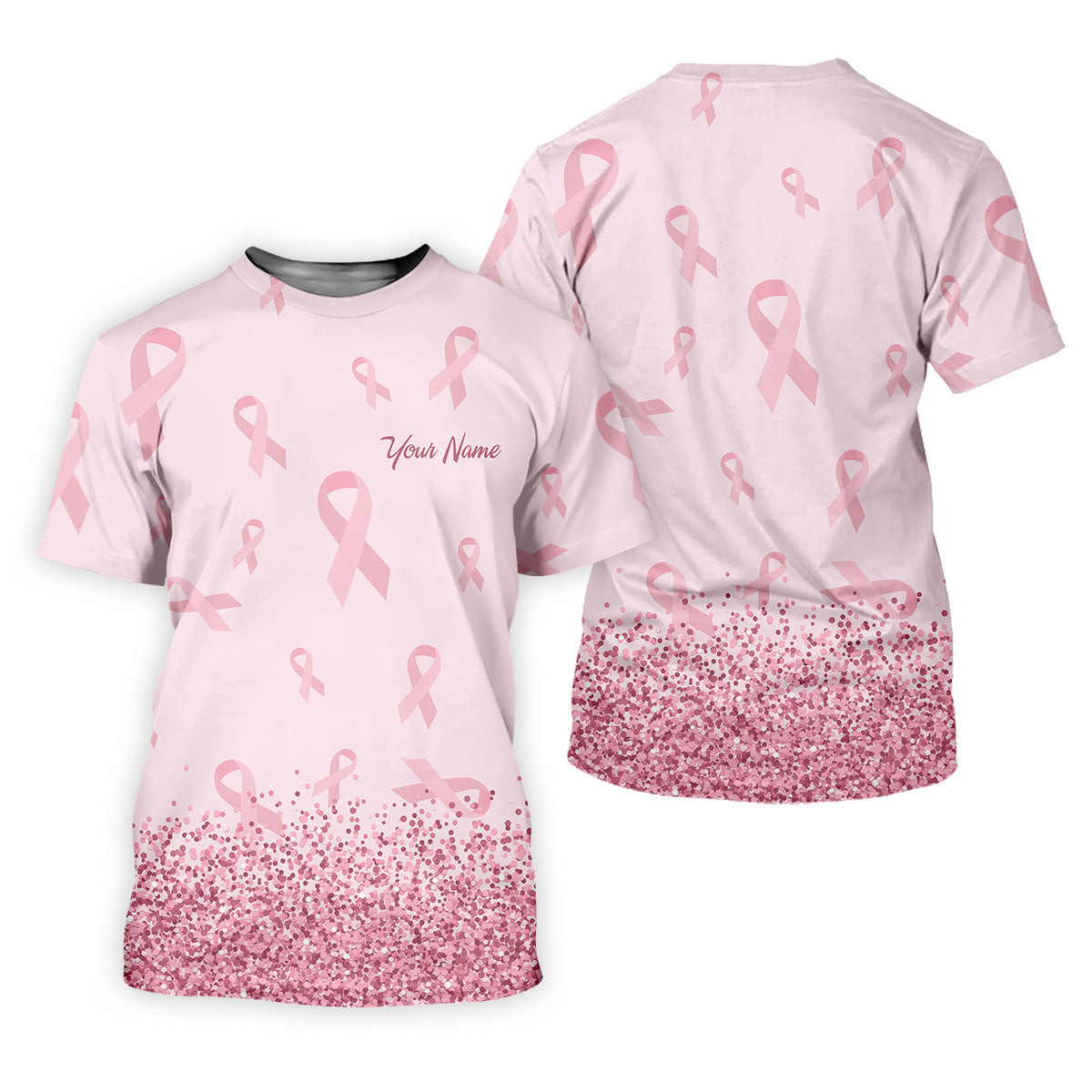 Pink Ribbon Breast Cancer Golf Shirt, Breast Cancer Support Shirts, Ladies Golf Shirt, Womens Golf Polo SH818