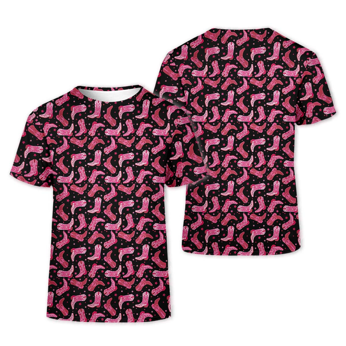 Pink Cowboy Boots Womens Golf Polo Shirt, Golfing Apparel, Womens Golf Gifts SH818