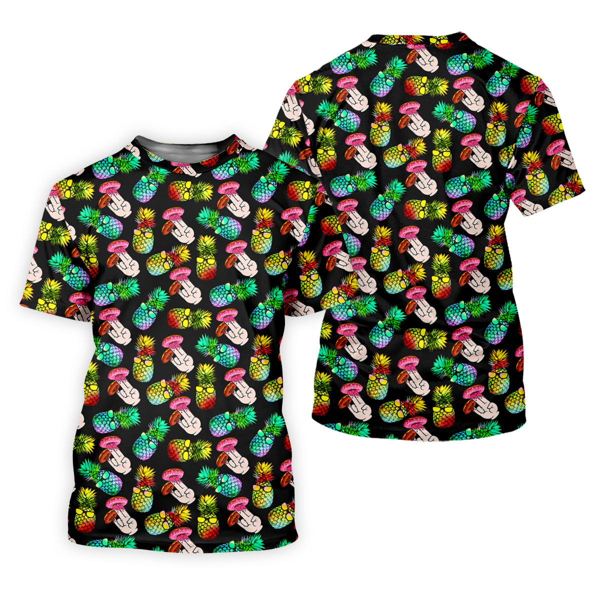 Pineapples Donut Finger Adult Humor Women Golf Shirts, Ladies Golf Shirt, Funny Golf Shirts SH818