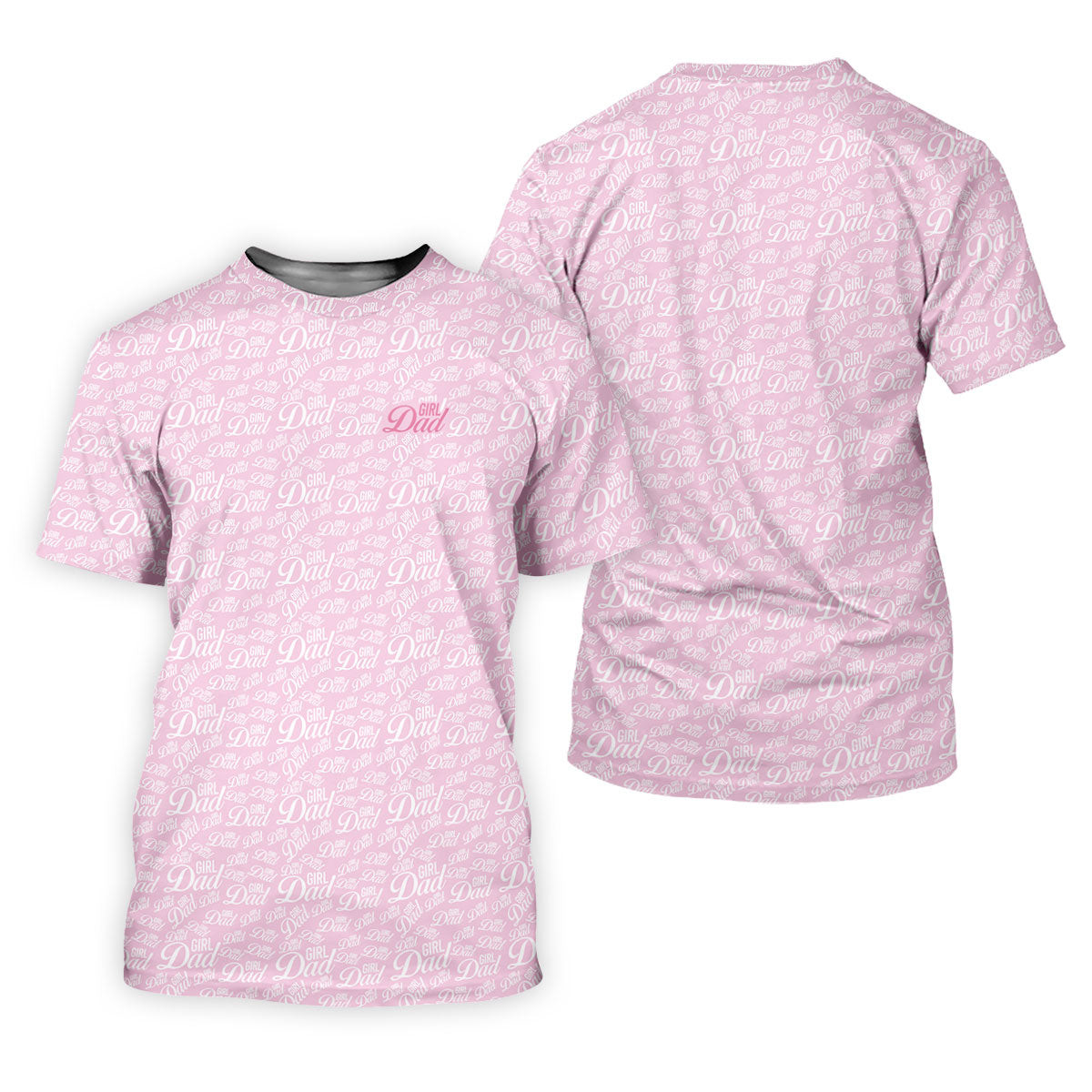 Pink Girl Dad All Over Print Golf Polo Shirt, Ladies Golf Tops, Performance Golf Shirt SH818