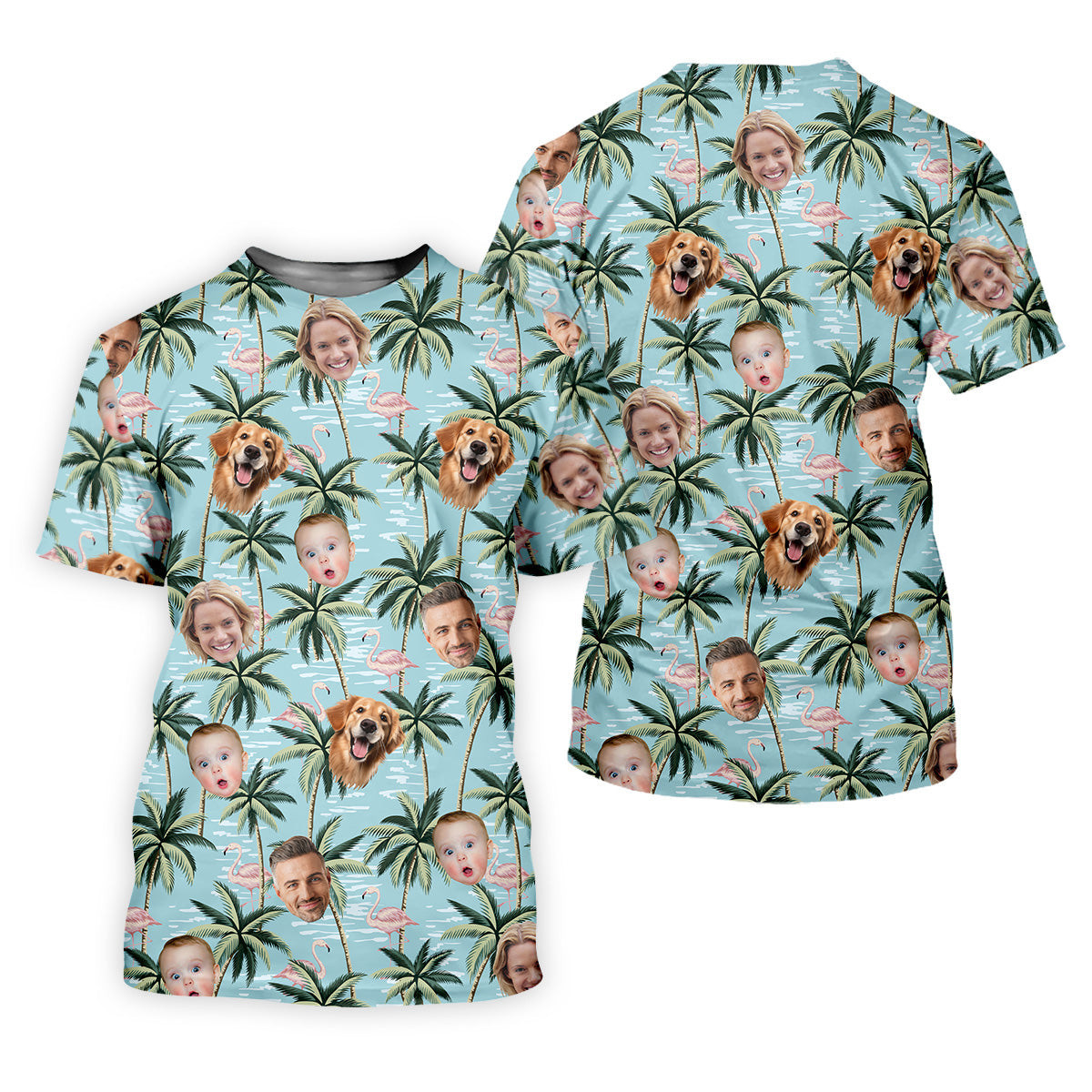 Pink Flamingo Hawaiian Shirt, Custom Team Shirt, Green Polo Shirt, Best Gifts For Men Golfers SH818