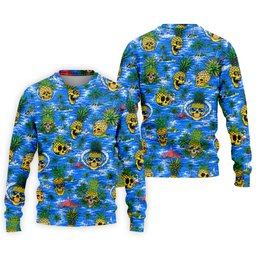 Pineapple Skull Golf Shirt, Tropical Island Volcano Pattern, Golf Shirt For Men SH818