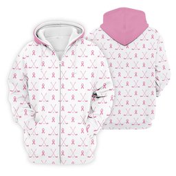 Pink Ribbon Golf Clubs Breast Cancer Polo Shirt, Golf Shirts For Men, Mens Golf Apparel SH818