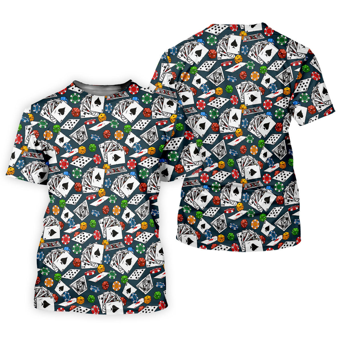 Poker Blackjack Hawaiian Golf Shirt, Playing Card Pattern Women's Golf Tops, Ladies Golf Shirts SH818
