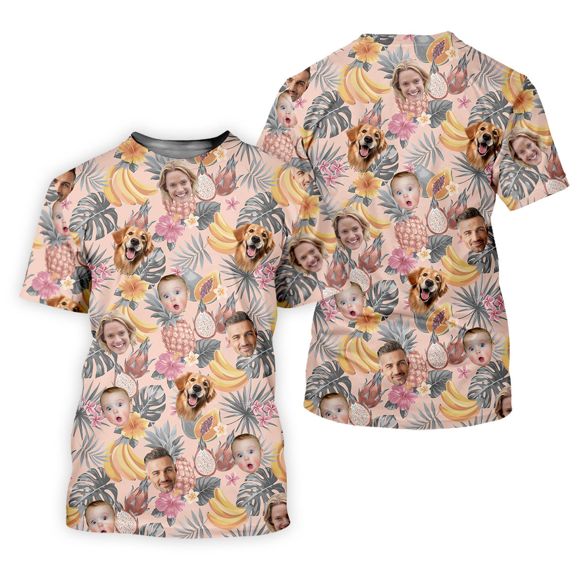 Pink Tropical Fruit, Vintage Hawaiian Shirts, Hawaiian Golf Shirts, Custom Pet Shirt, Best Golf Gifts Men SH818