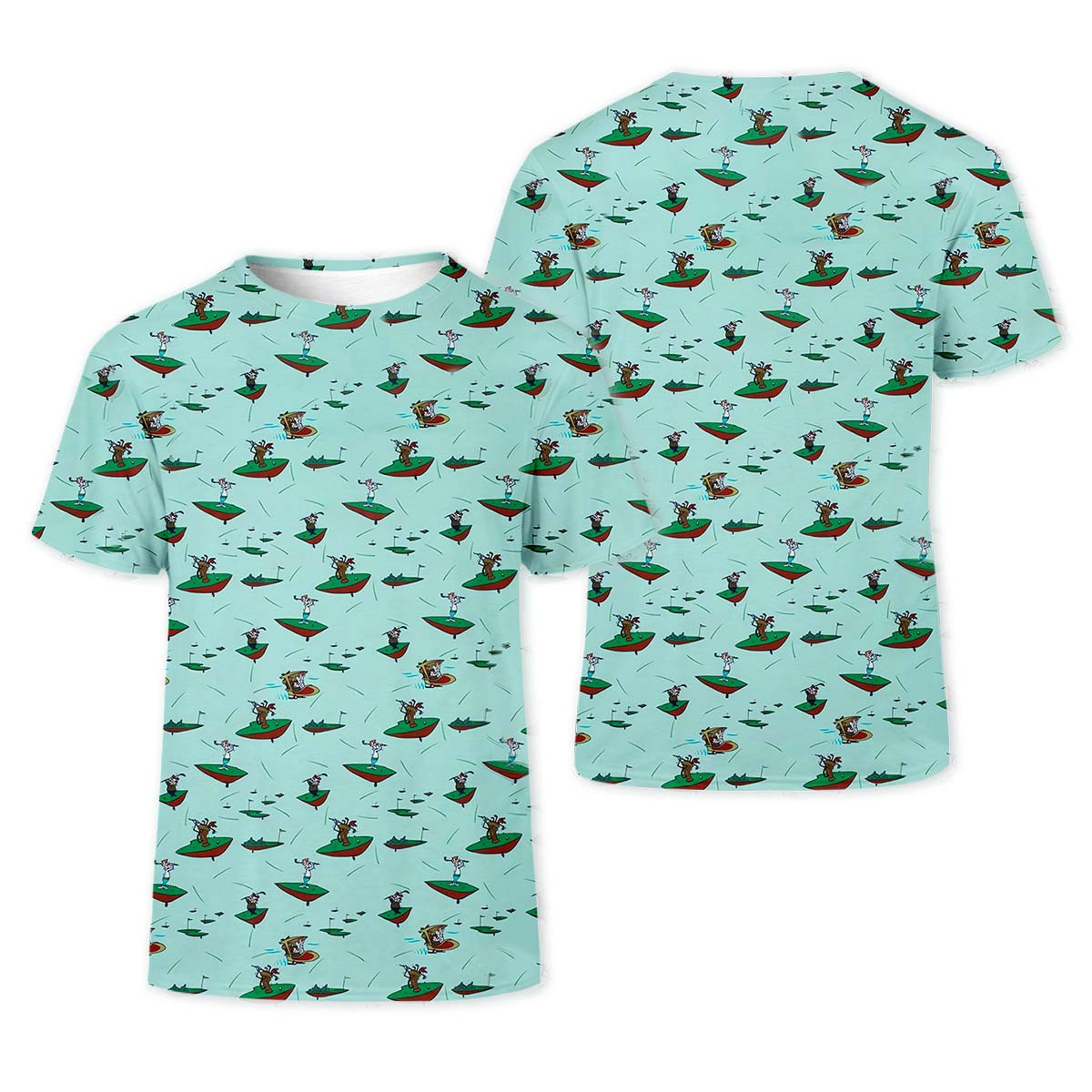 Playful Cartoon Golfer Golf Polo Shirt, Golf Gifts For Men, Golf Gift Ideas SH818