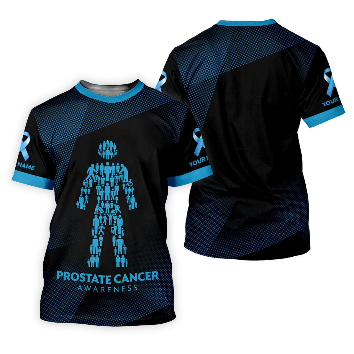 Prostate Cancer Awareness Black And Blue Polo, Mens Golf Polo Shirts, Cancer Awareness Shirt, Cancer Survivor Shirt SH818